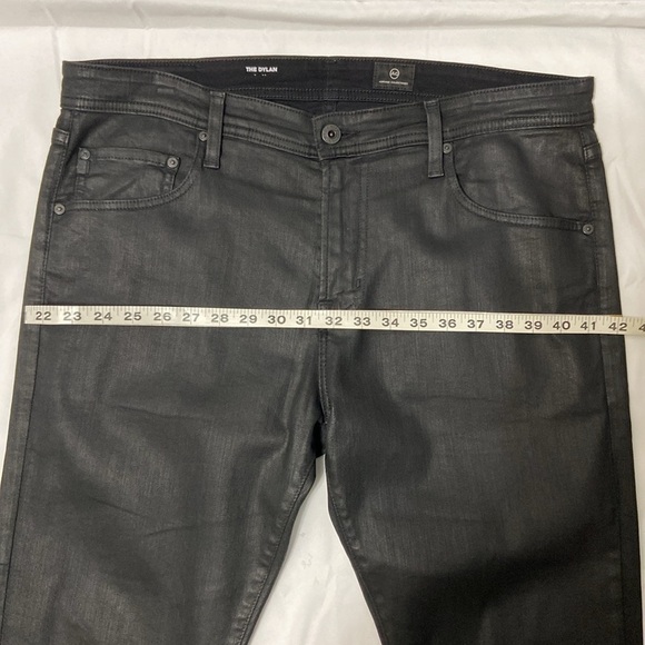 AG THE DYLAN MEN COATED BLACK JEANS. SIZE- 36/34 . - Picture 3 of 12
